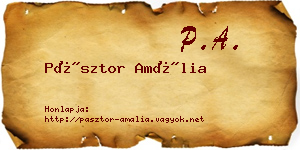 Pásztor Amália névjegykártya